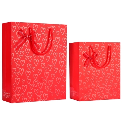 节庆回礼袋定制 结婚礼品袋印刷 中国红礼物包装袋定做 手提袋设计